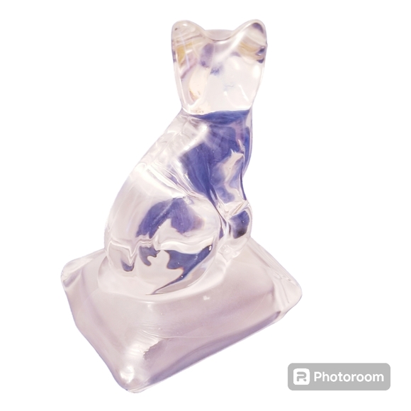 "Cristal D'Arques" Cat Clear Lead Crystal - Picture 5 of 9